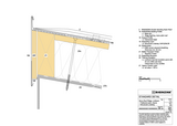 Mono roof ridge, Linitherm, flattened seam, fascia