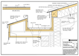 Eave, Linitherm, incised box gutter over cladding - non vented