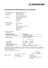 Declaration of Performance Photovoltaic clamp with EN 15088